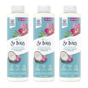 Set of 3 St. Ives Hydrating‎ Body Wash COCONUT WATER & ORCHID 16 oz each